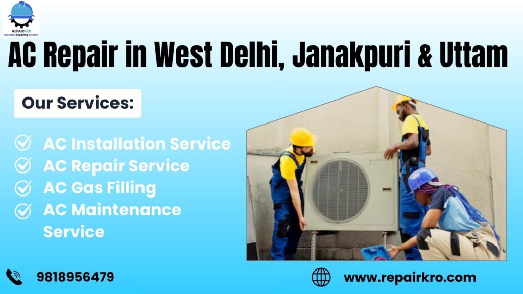 AC Repair in West Delhi, Janakpuri & Uttam Nagar | Fast Service